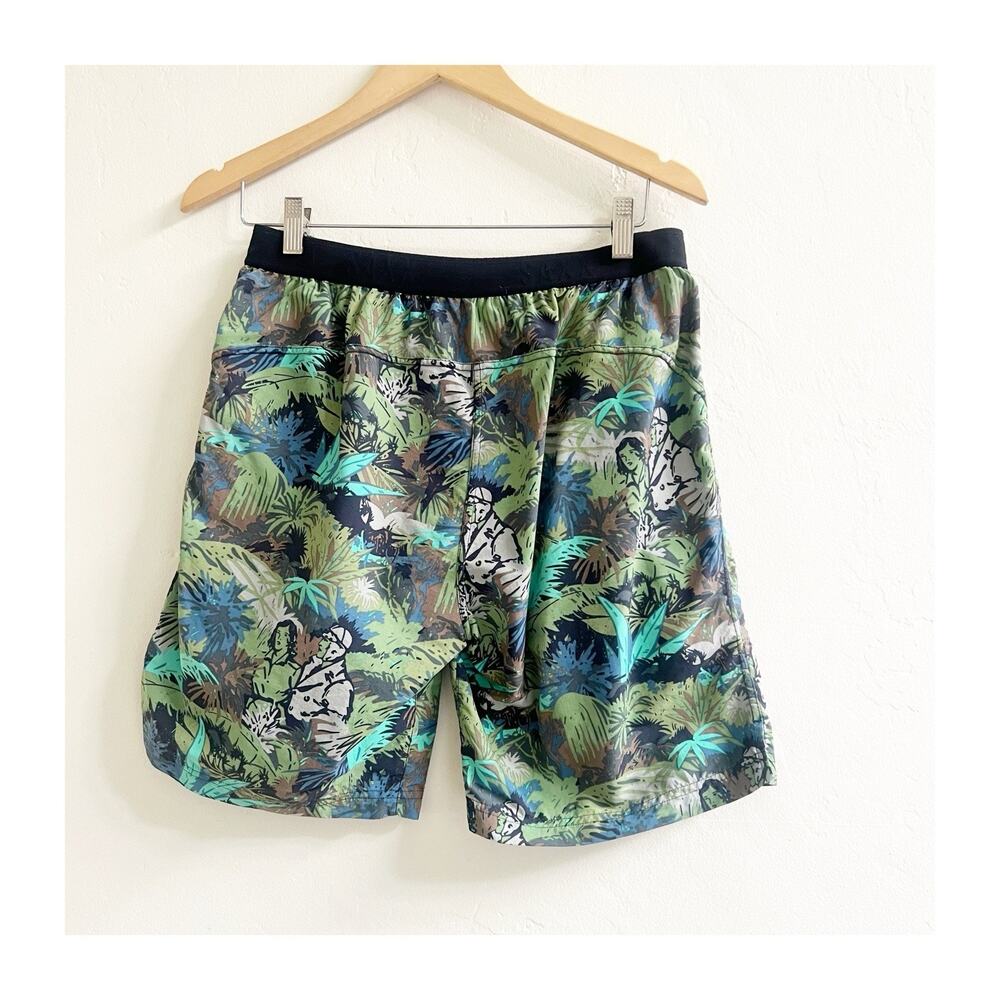 Saxx Cannonball 2n1 Men’s Swim Trunks Shorts Hawaii Jungle Safari Size Medium - Picture 2 of 11